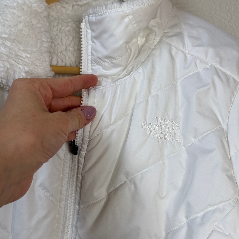 The North Face Reversible Puffer Winter Jacket White size Small - Picture 5 of 16